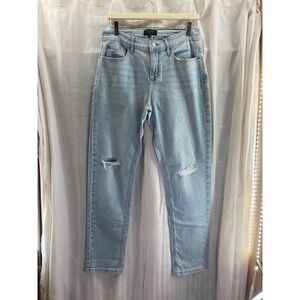 Banana Republic Girlfriend Light‎ Wash Distressed Denim Jeans 27 -Measures 29x29